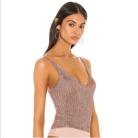 Free People Gold Coast shimmery bodysuit XS NWOT - Picture 3 of 11